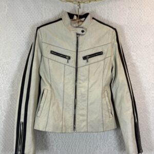 BIGEL White Leather Jacket