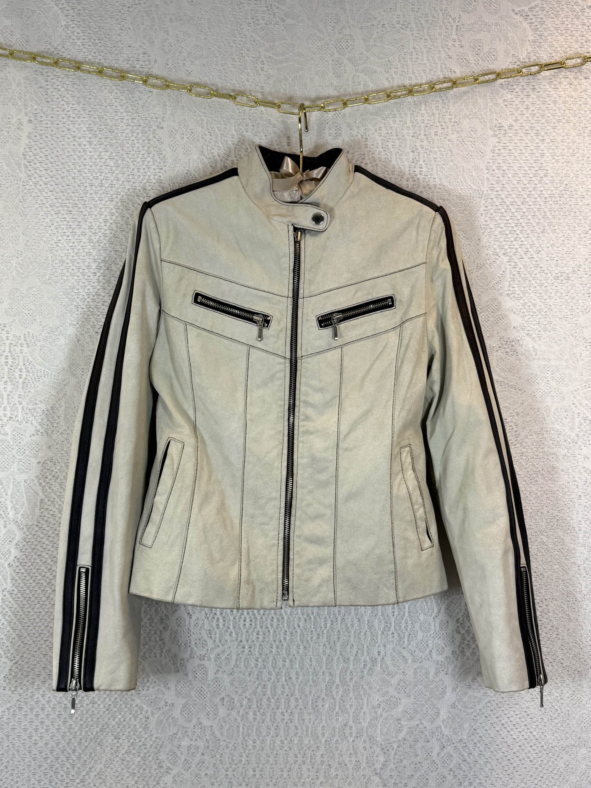 BIGEL White Leather Jacket