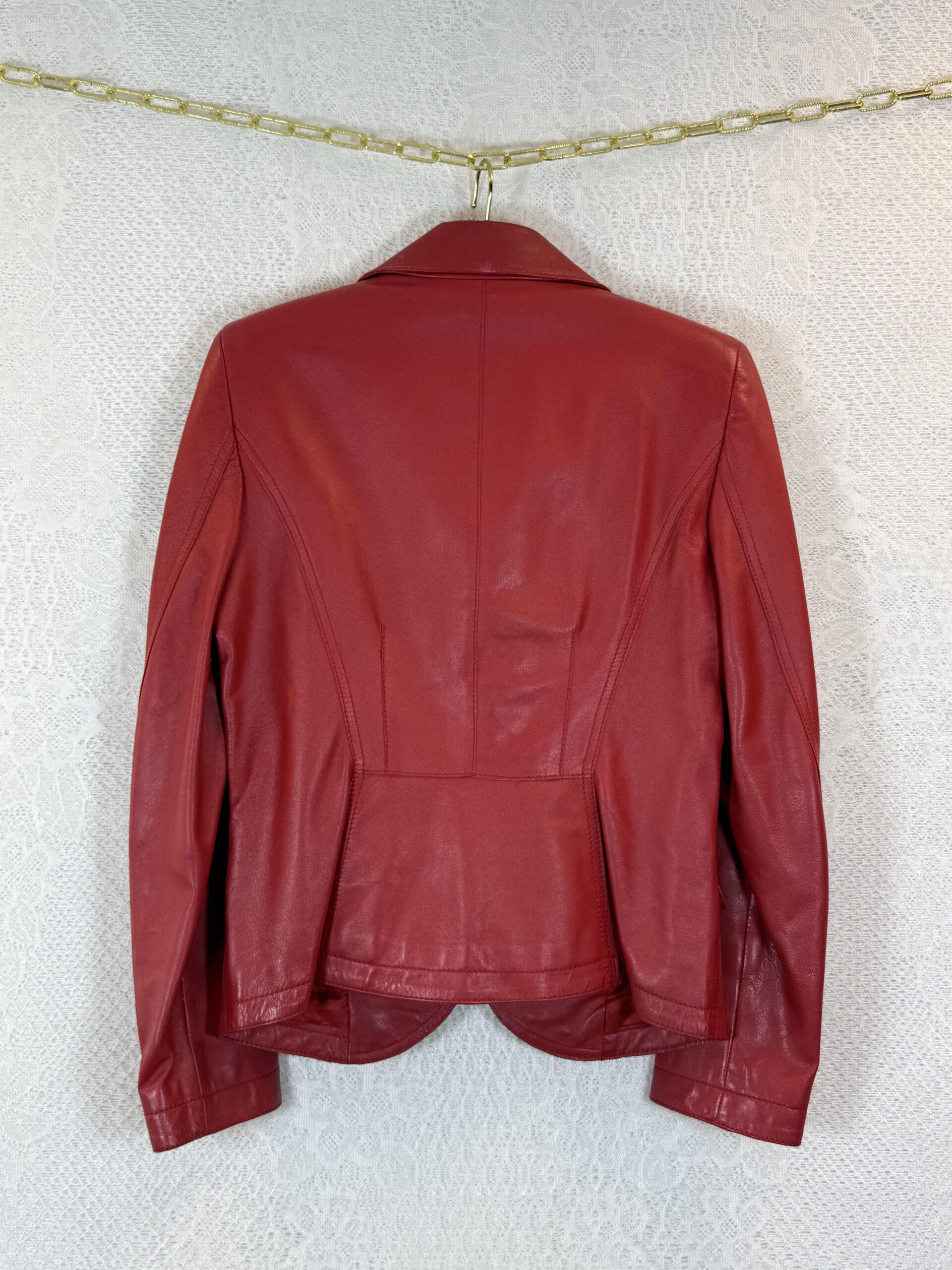 WALTER Gruppe Red Leather Suit Jacket
