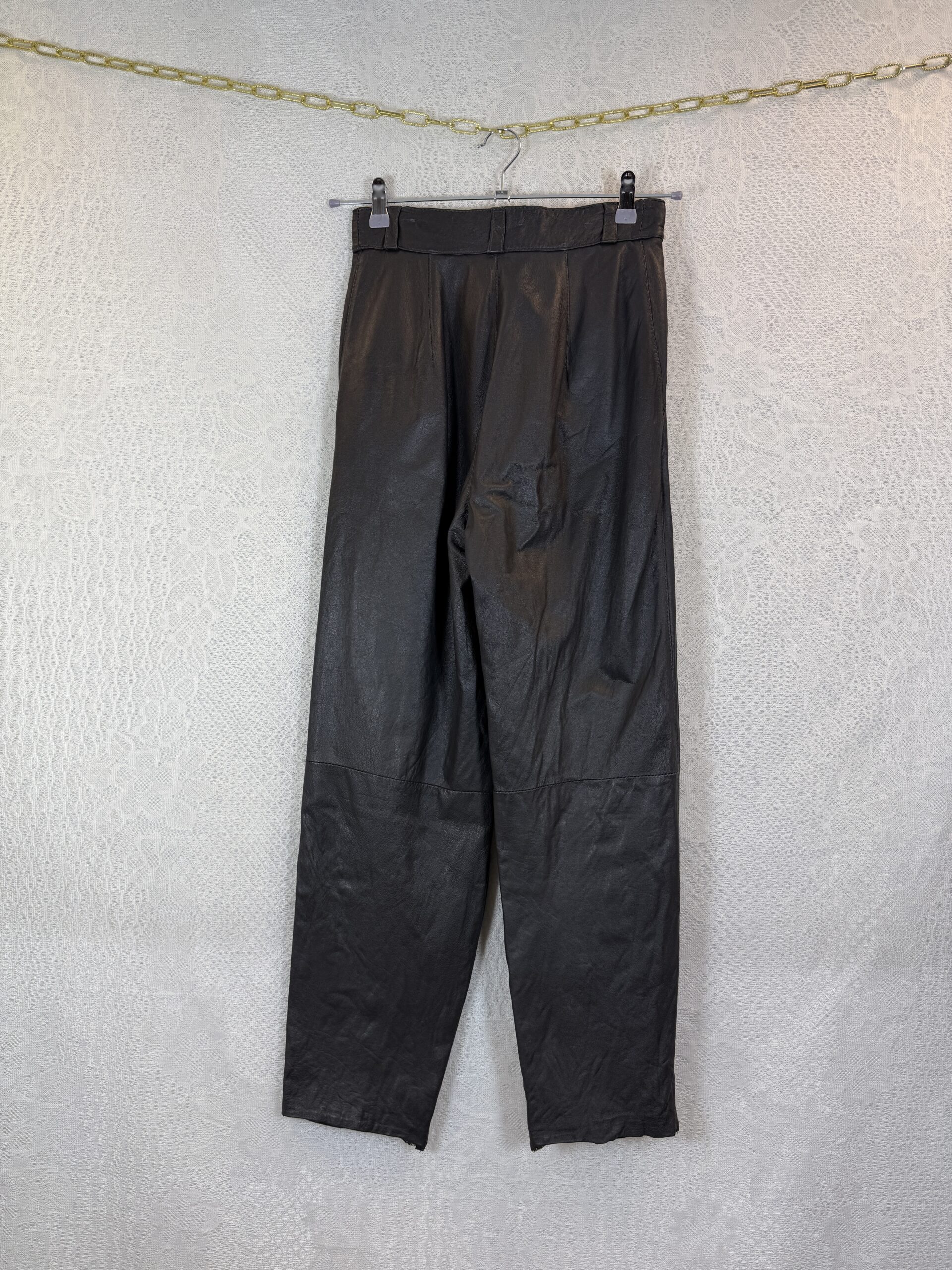 SATANAHKA Leather Pegged pants