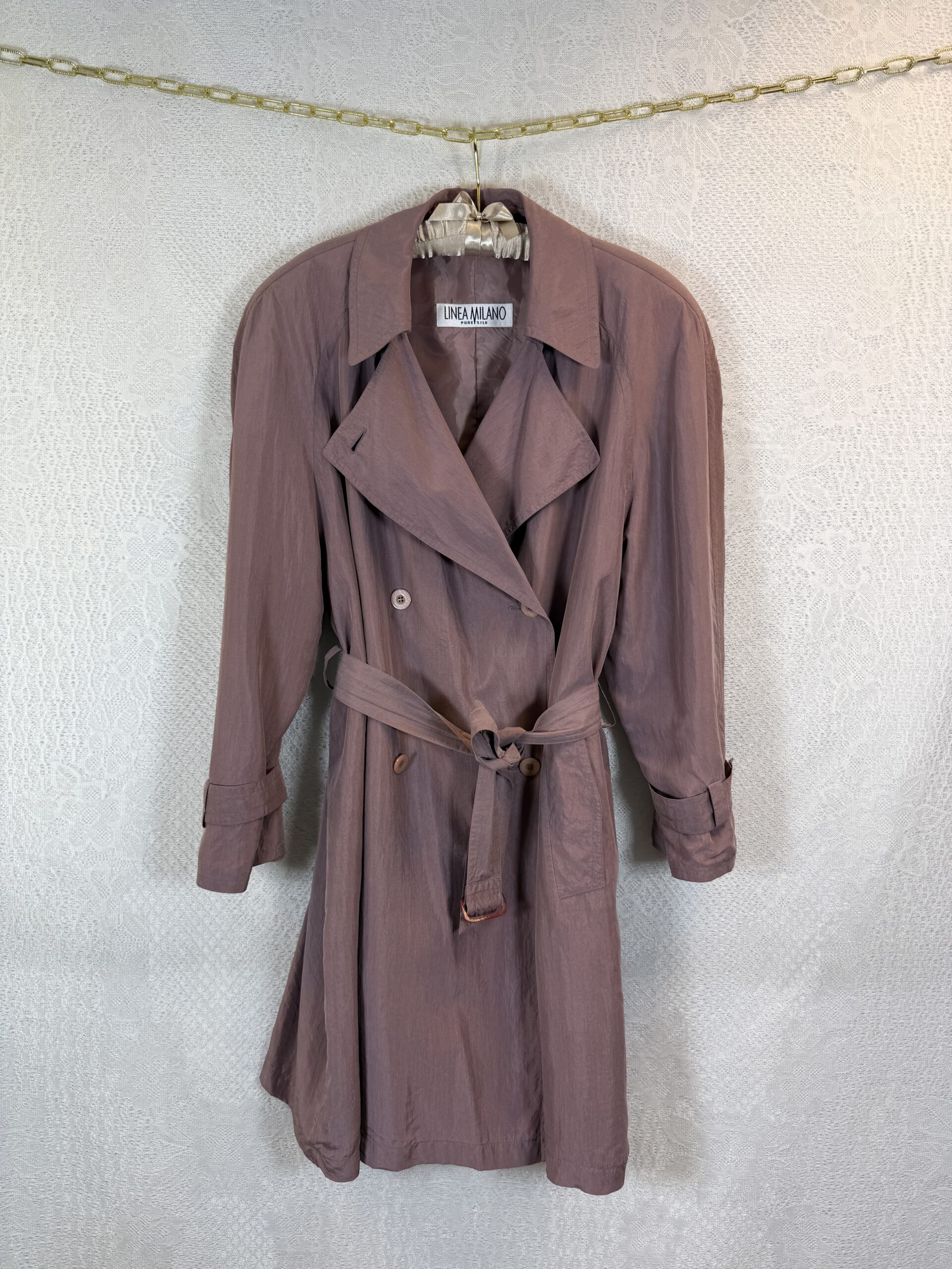 LINEA MILANO Vintage Silk Trench Coat