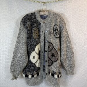Vintage AIERLUOMAN Mohair Knit Cardigan Sweater XXL
