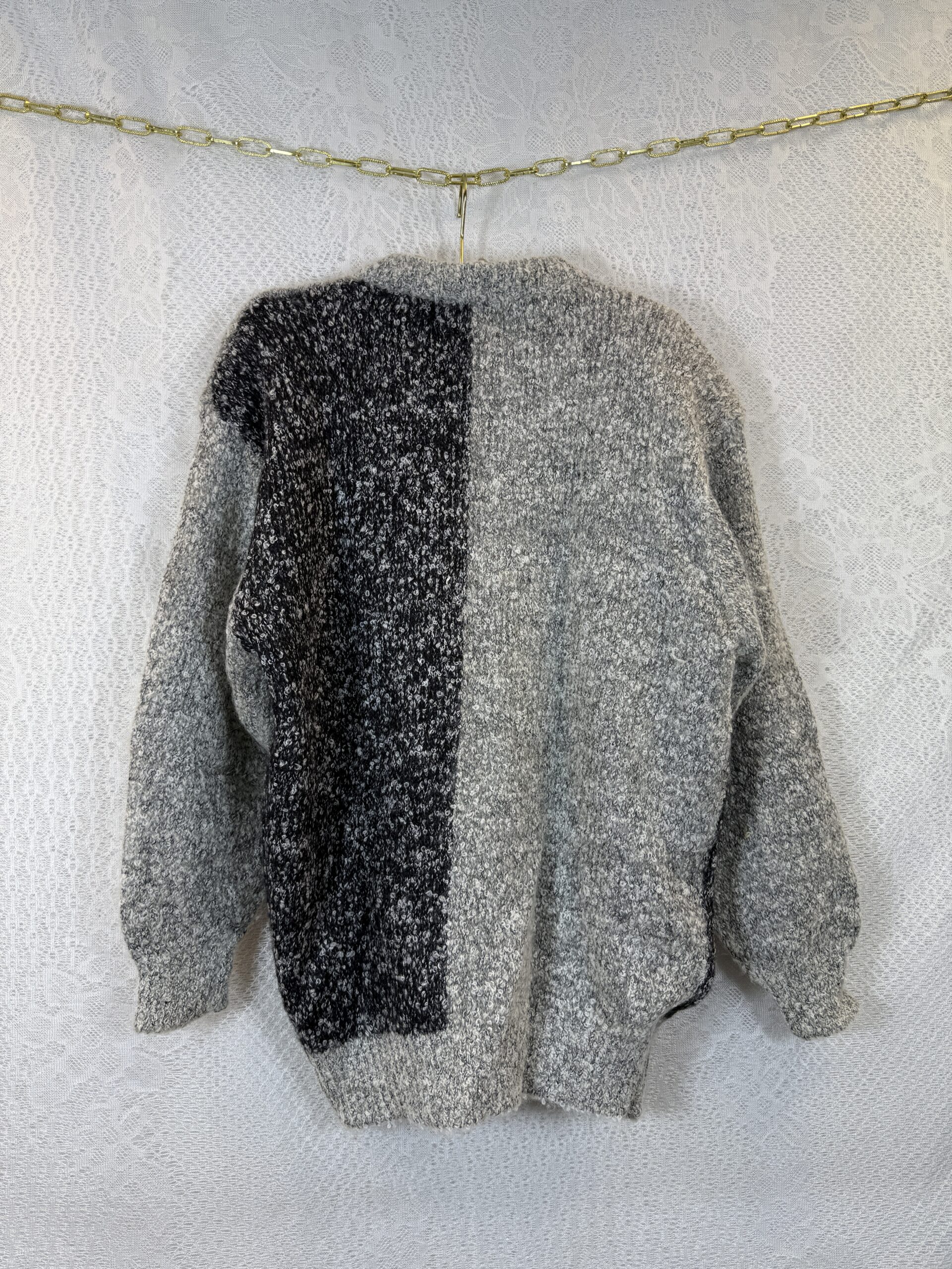 Vintage AIERLUOMAN Mohair Knit Cardigan Sweater XXL