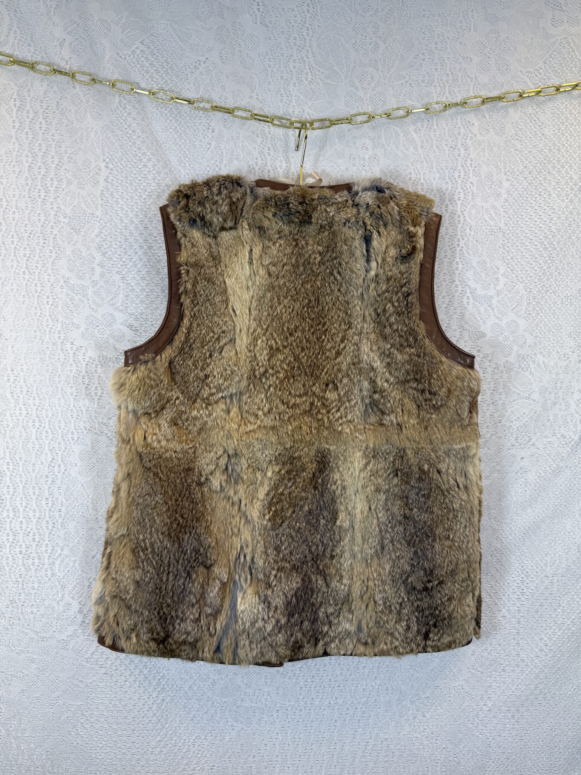 ANNE BRUSE real fur vest