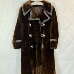 DE BIJENKORF Dark Brown Natural Fur Coat